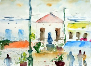 Am Dorfplatz von Georgioupoli